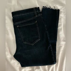 Banana Republic Mid-Rise Skinny Raw Edge Denim